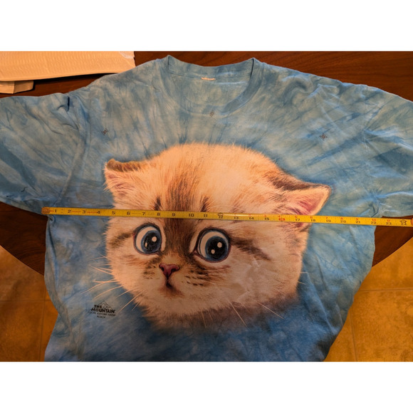 The Mountain Cat Short Sleeve T-Shirt Tye Die Blue XL EUC - Picture 5 of 6